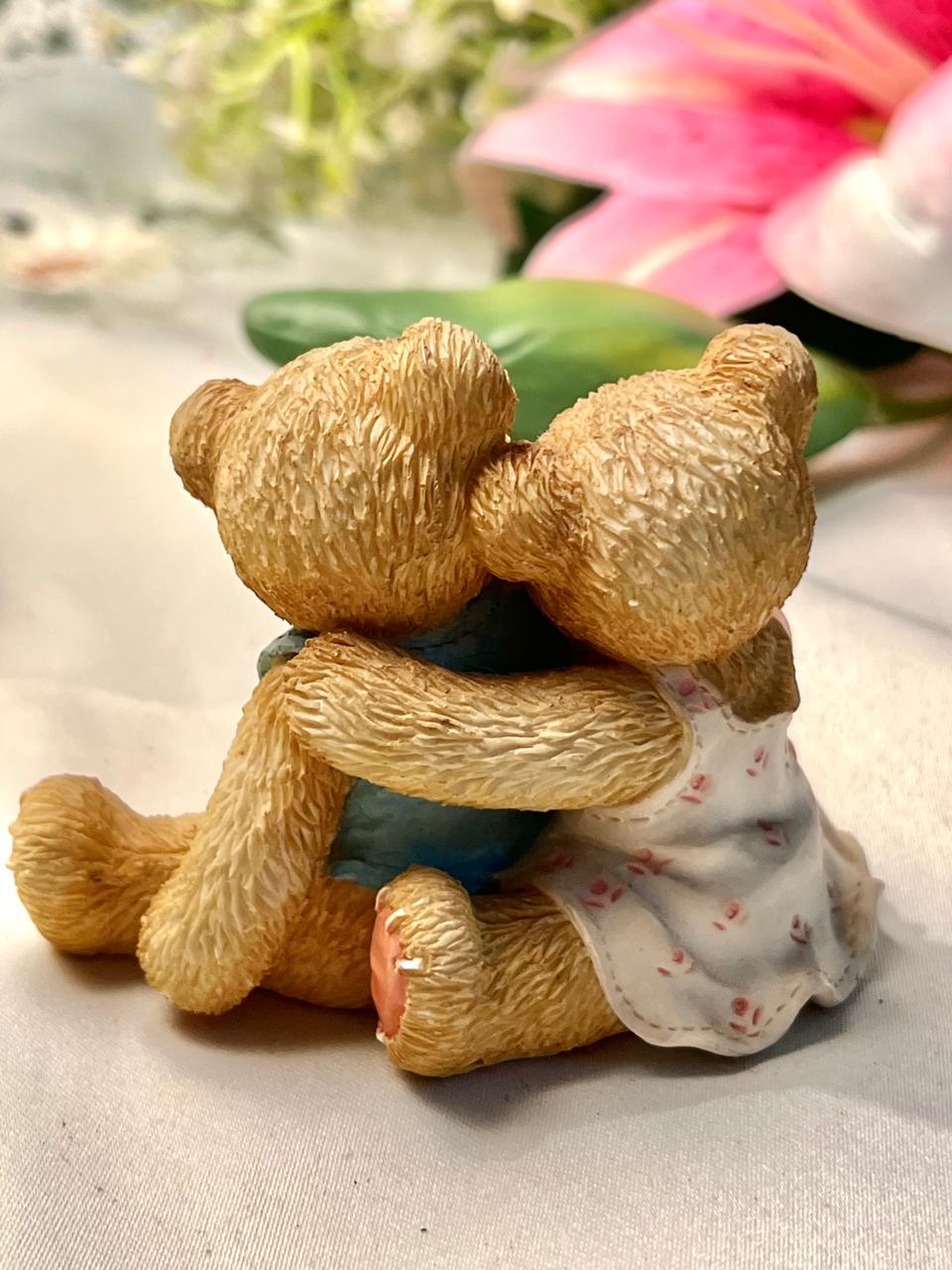 Teddy Bear Couple Decorative Figurine 3 in