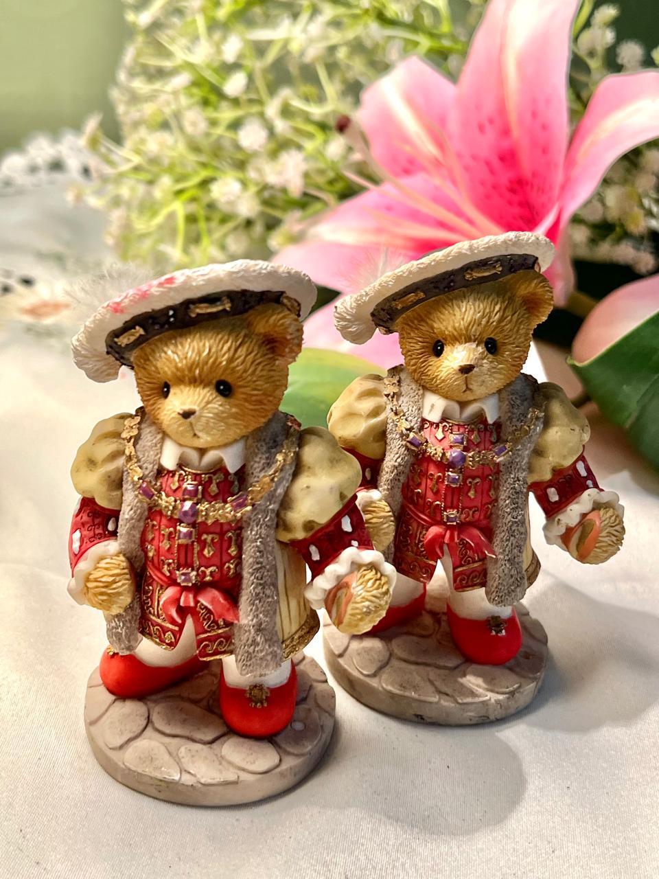 Cherished Teddies King Henry 2-Piece Figurine Set 4 in