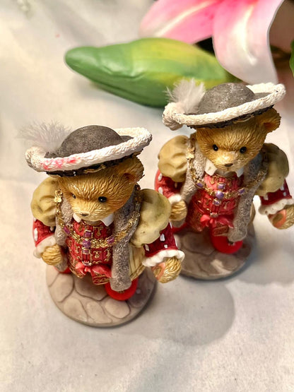 Cherished Teddies King Henry 2-Piece Figurine Set 4 in