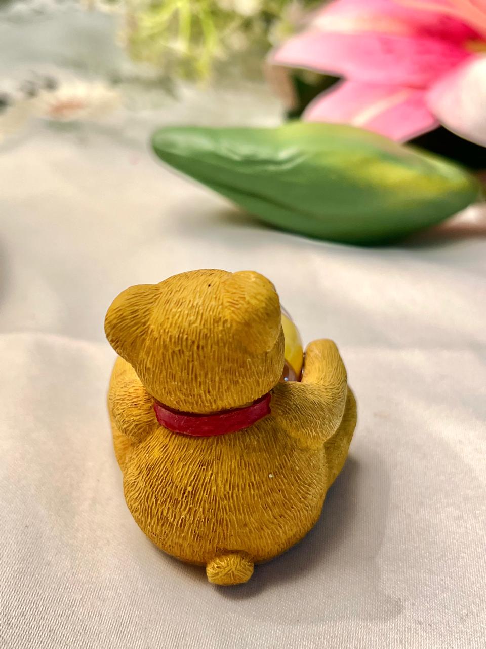 Teddy Bear Honey Pot Decorative Figurine 2.5 in