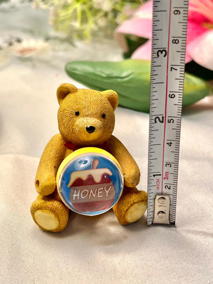 Teddy Bear Honey Pot Decorative Figurine 2.5 in