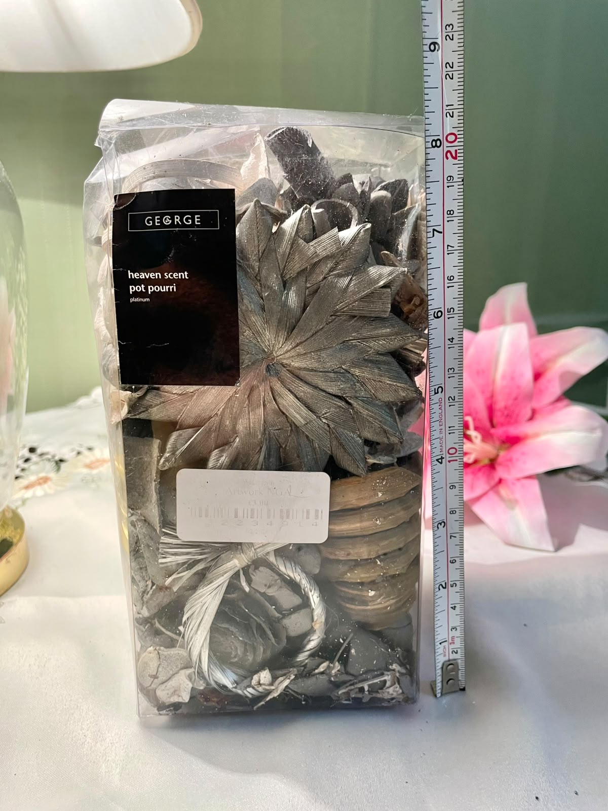 George Heaven Scent Platinum Pot Pourri Decor Approx. 8 in