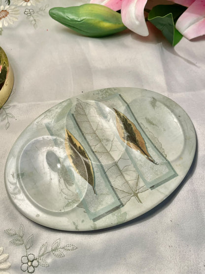 Melamine Feather Design Spoon Rest  – 20 cm