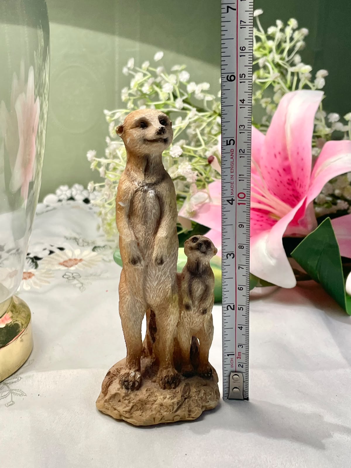 Meerkat Pair Figurine Home Decor – Approx. 13 cm