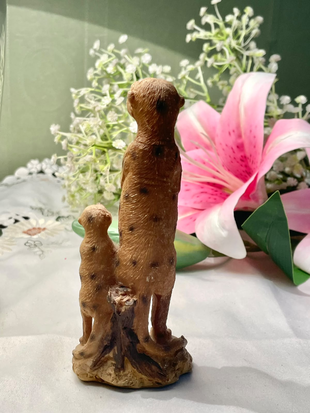 Meerkat Pair Figurine Home Decor – Approx. 13 cm