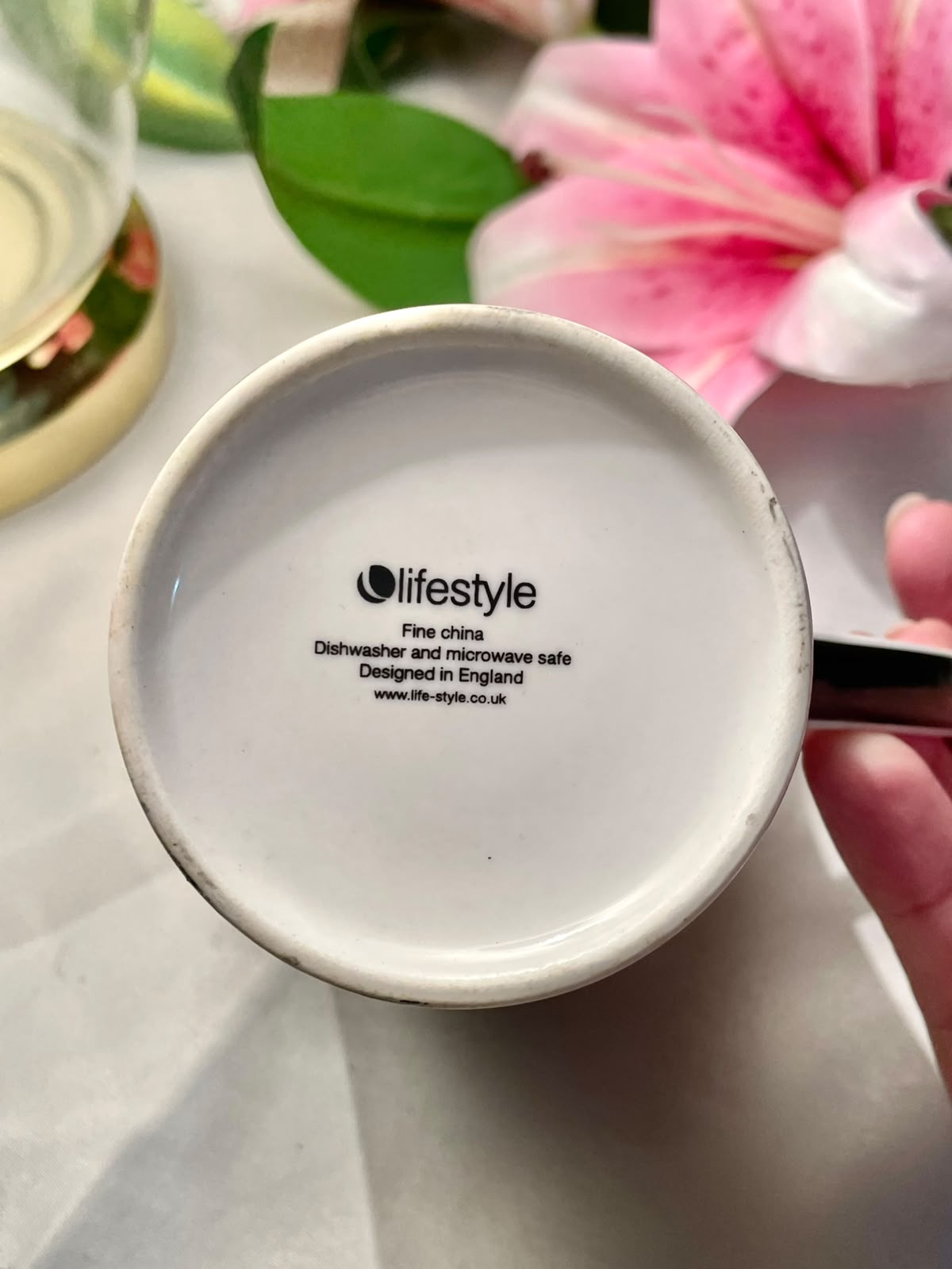 Lifestyle Fine China Fruit & Cherry Mug 4.5 in