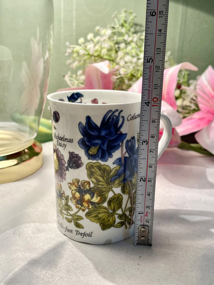 HK Trading Fine Bone China Floral Botanical Mug 4 in