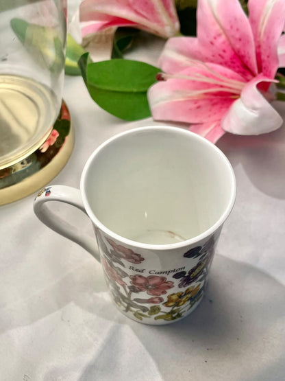 HK Trading Fine Bone China Floral Botanical Mug 4 in