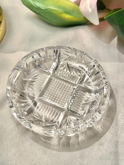 Cut Crystal Round Serving Dish – Approx. 11 cm