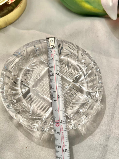 Cut Crystal Round Serving Dish – Approx. 11 cm