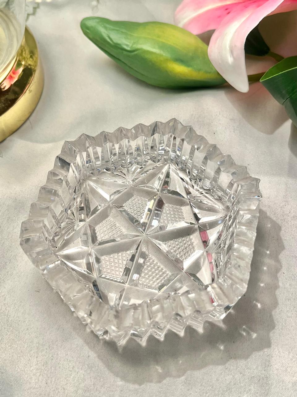 Cut Crystal Serving Bowl – Approx. 10.5 cm