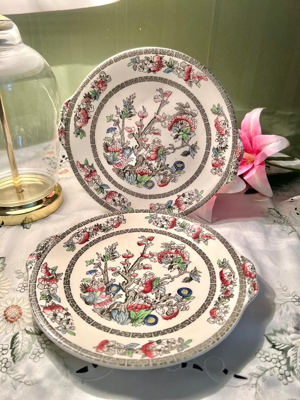 Johnson Bros Indian Tree 2-Piece Cake Platter (Each) Approx. 10.5 in