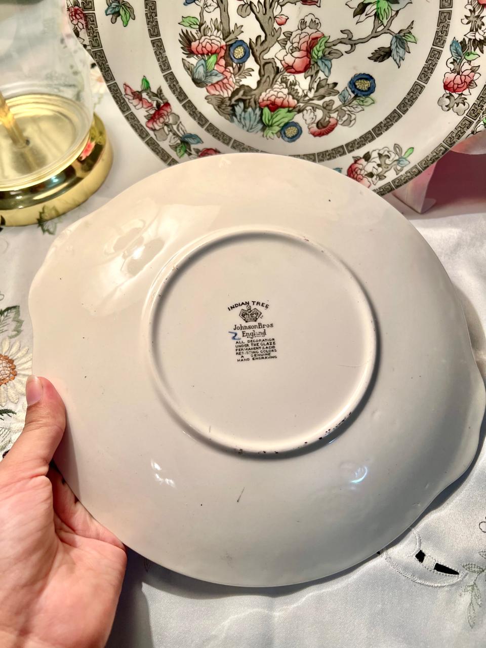 Johnson Bros Indian Tree 2-Piece Cake Platter (Each) Approx. 10.5 in