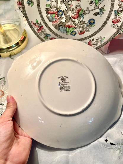 Johnson Bros Indian Tree 2-Piece Cake Platter (Each) Approx. 10.5 in