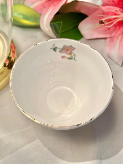 Regency Bone China Convolvulus Floral Bowl 4.5"