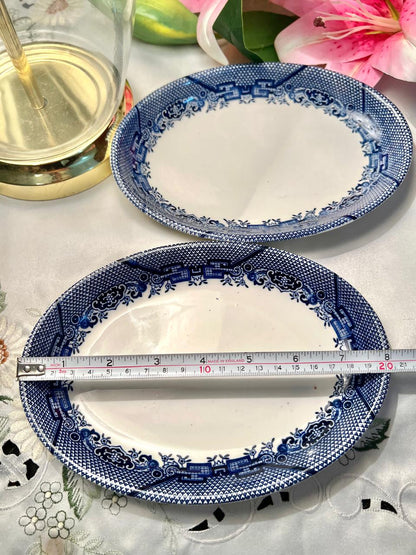 Churchill England Willow Oval Serving Dishes 2-Piece 8"