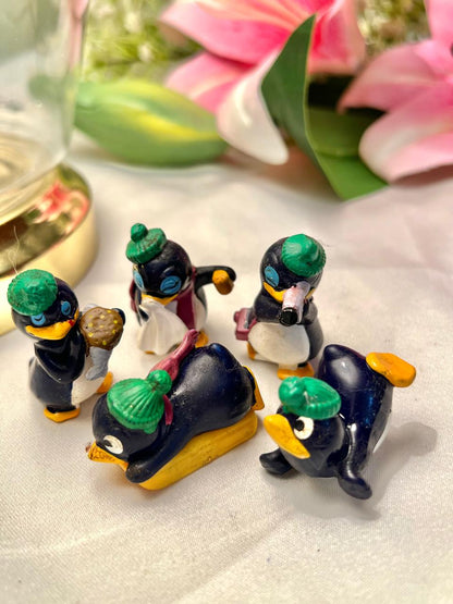 Penguin Miniature Figurine Set 5-Piece Approx. 2"