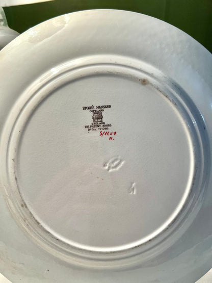 Copeland Spode Mansard Rose Decor Plate England Approx. 9.5 in