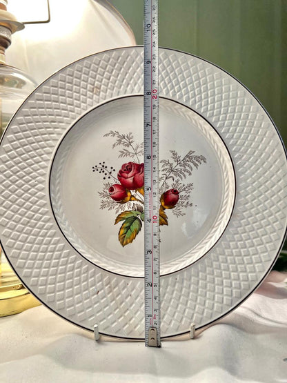 Copeland Spode Mansard Rose Decor Plate England Approx. 9.5 in