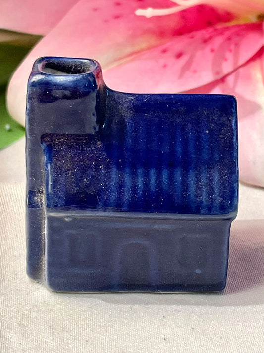 Cobalt Blue Ceramic Mini House Decor