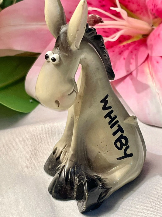 Vintage Whitby Donkey Coloured Crystal Figurine 3.5 in