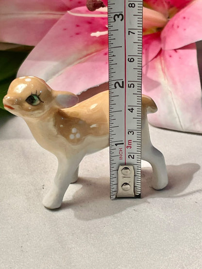 Vintage Fawn Ceramic Figurine 2 in