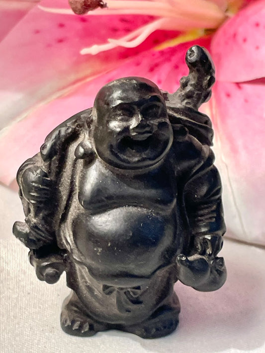 Vintage Laughing Buddha Miniature Figurine 2.5 in