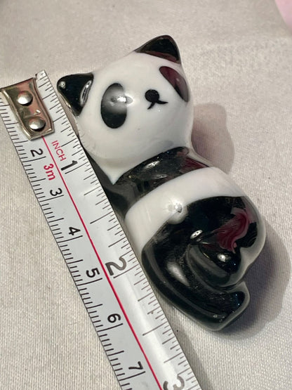 Vintage Black & White Panda Figurine 2.5 in