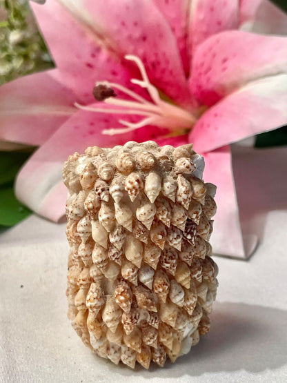 Vintage Shell Owl Miniature Ornament 2.5 in
