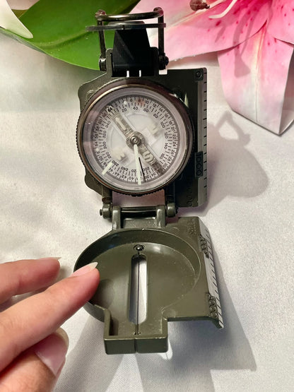 RARE FIND Military-Style Lensatic Compass 4.5 in