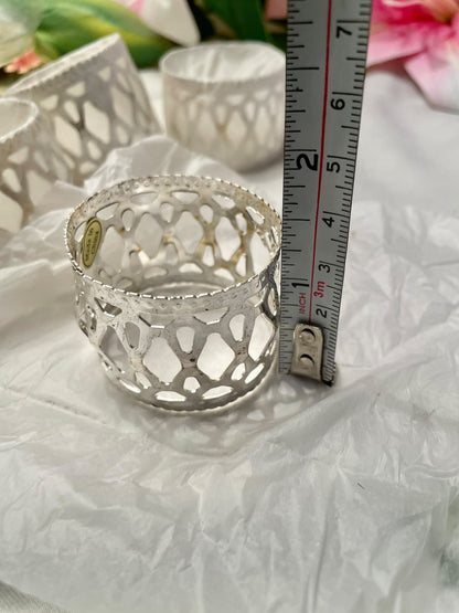 Queen Anne Silver Napkin Holders 4-Piece Set