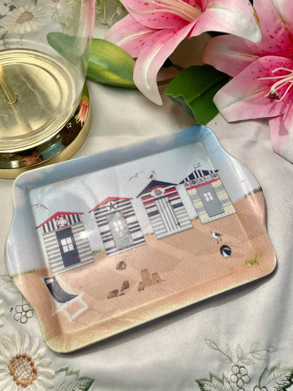 Seaside Beach Hut Decorative Tray 20 cm, 1 Piece