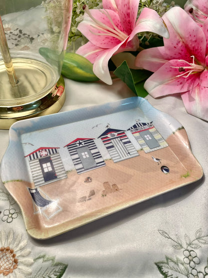 Seaside Beach Hut Decorative Tray 20 cm, 1 Piece