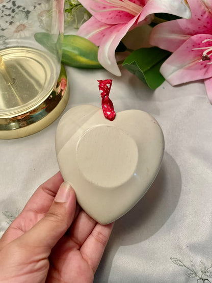 Heart Ceramic Wall Plaque Red Hearts 10 cm, 1 Piece