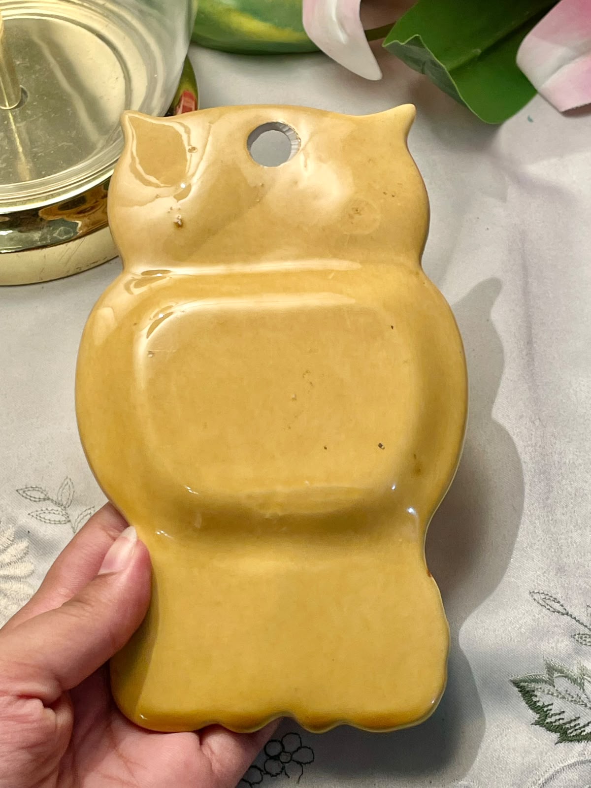 Malta Owl Ceramic Wall Plaque Kitchen Prayer 18 cm