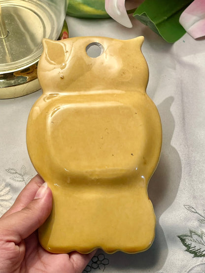 Malta Owl Ceramic Wall Plaque Kitchen Prayer 18 cm