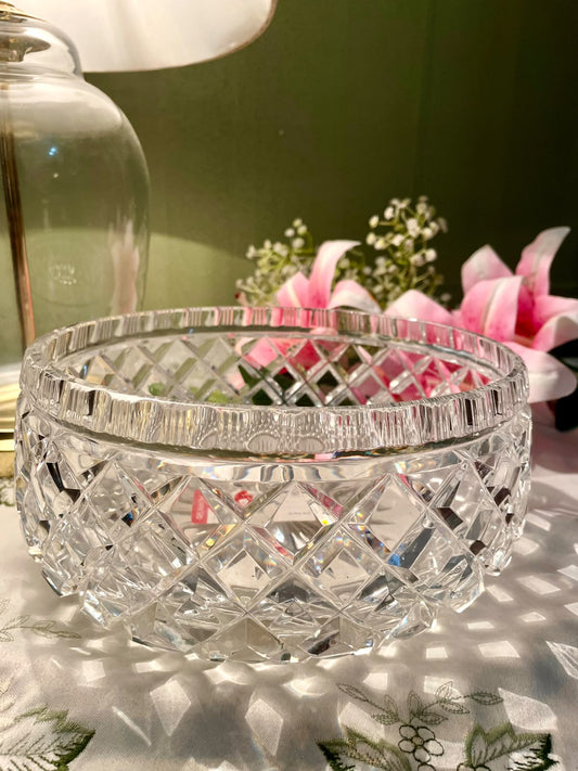 Extra Large Cut Crystal Serving Bowl 23 cm