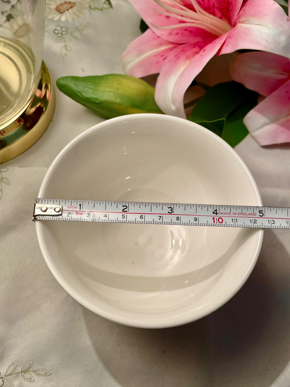Purple Floral Decorative Ceramic Bowl 12 cm