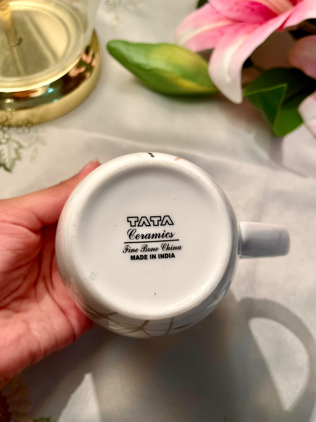 Tata Ceramics Fine Bone China Botanical Mug 10 cm