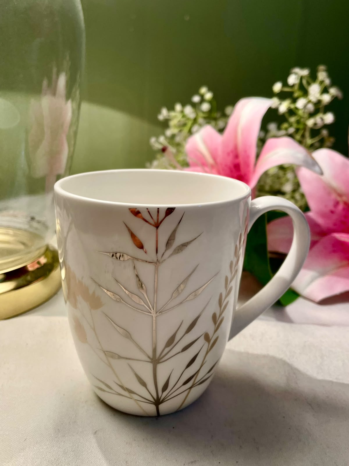 Tata Ceramics Fine Bone China Botanical Mug 10 cm