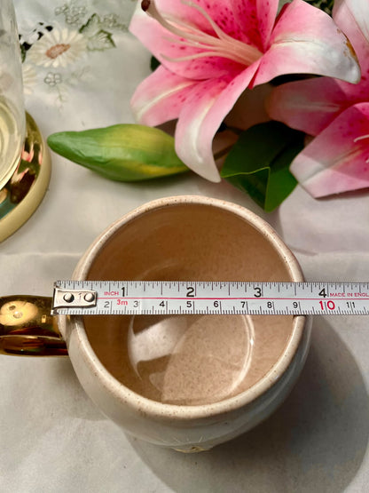 Oliver Bonas Star Gold-Tone Handle Ceramic Mug 9 cm