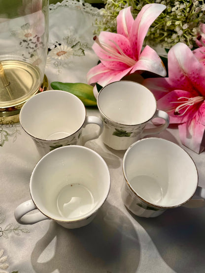 Duchess Ivy Bone China Mug Set 4-Piece England 8 cm