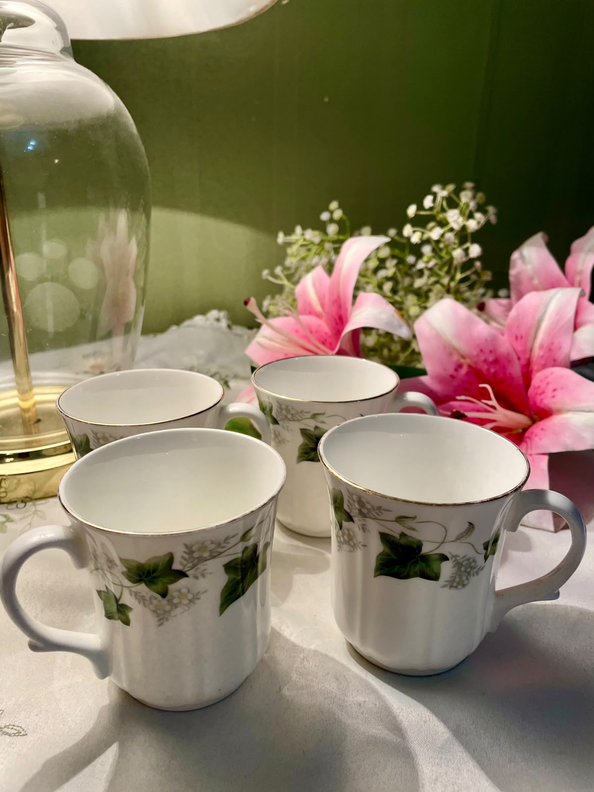 Duchess Ivy Bone China Mug Set 4-Piece England 8 cm