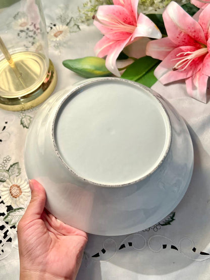 Vintage Japanese Imari Style Floral Porcelain Large Serving Bowl  9"