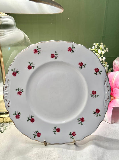 Vintage Colclough Red Rose Bone China Plate 24 cm