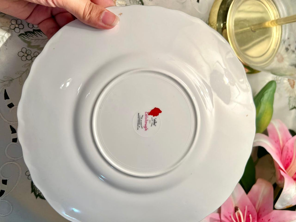 Vintage Colclough Red Rose Bone China Plate 24 cm