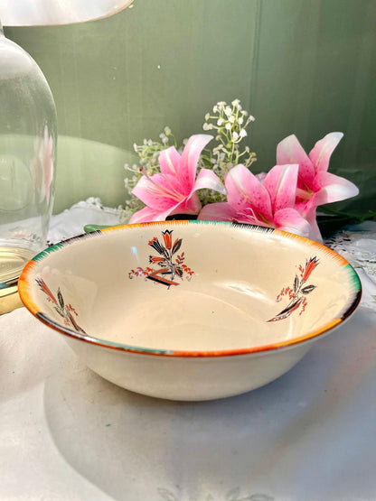 Vintage Multicolour Geometric Serving Bowl 24 cm