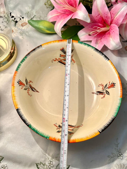 Vintage Multicolour Geometric Serving Bowl 24 cm