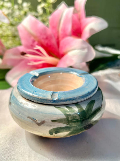 Hand Painted Camel Ceramic 2-Piece Ashtray / Incense Holder 10 cm