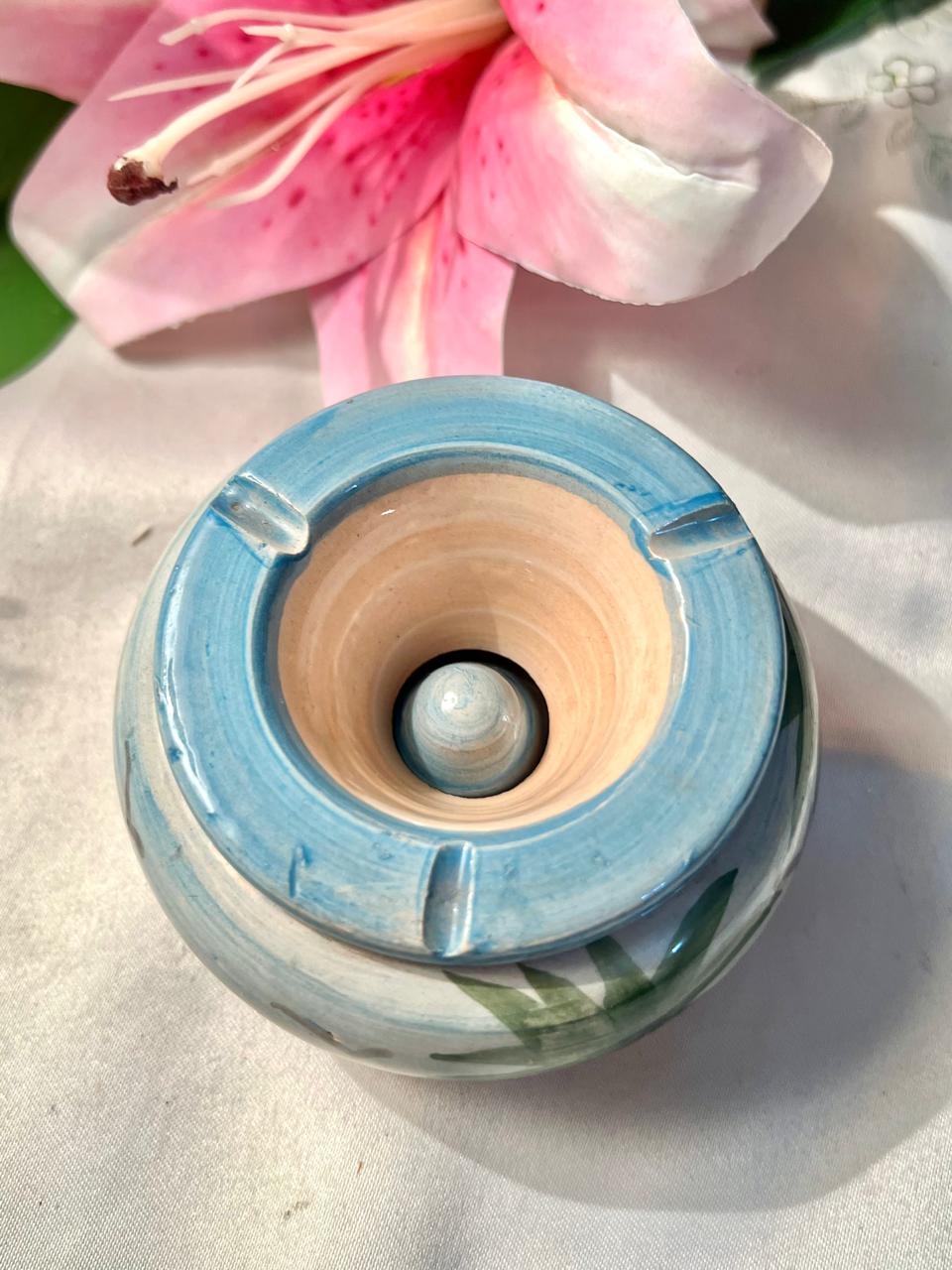 Hand Painted Camel Ceramic 2-Piece Ashtray / Incense Holder 10 cm